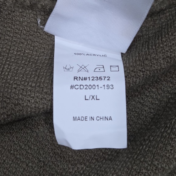 Northern Angel Large / XL Hooded Faux Fur Poncho‎ Cape Coat Sweater Fringe Beige - Picture 4 of 6